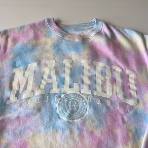 Malibu tie dye sweatshirt Clearance